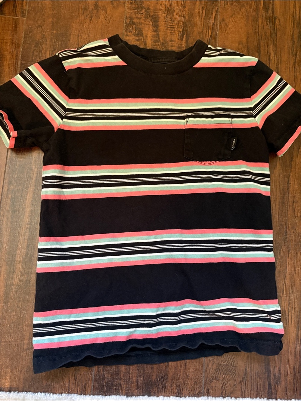 Vans Black, Pink & Mint Striped Short-Sleeve Tee